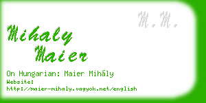mihaly maier business card